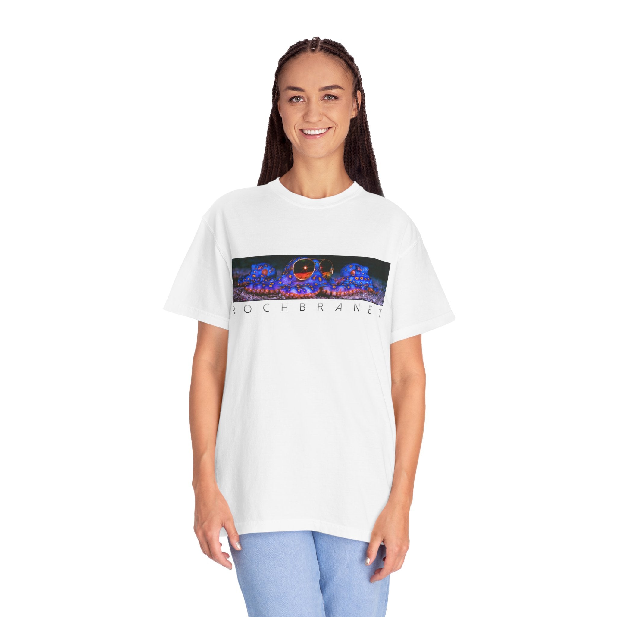 Blue Ring Octopus Graphic T-Shirt