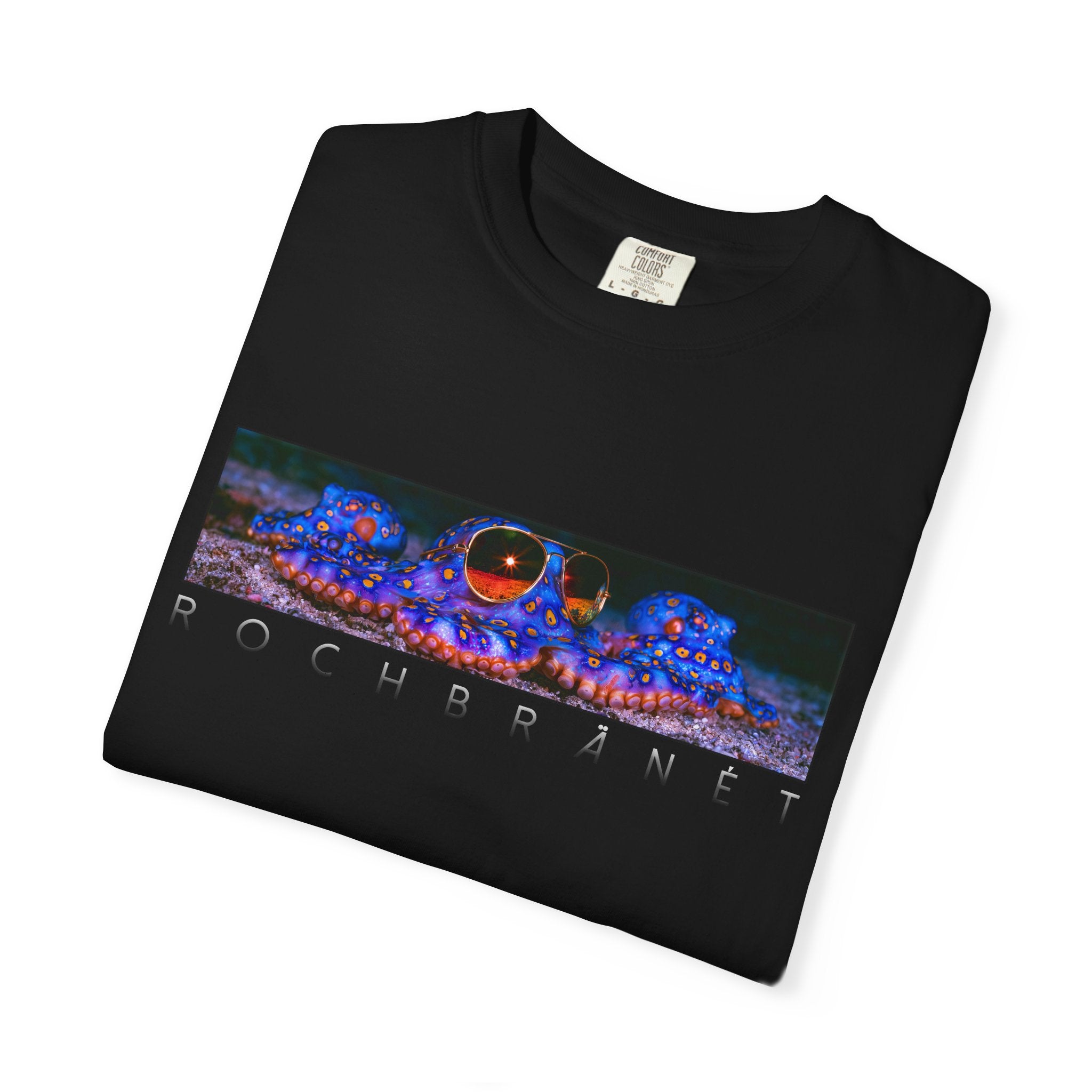 Blue Ring Octopus Graphic T-Shirt