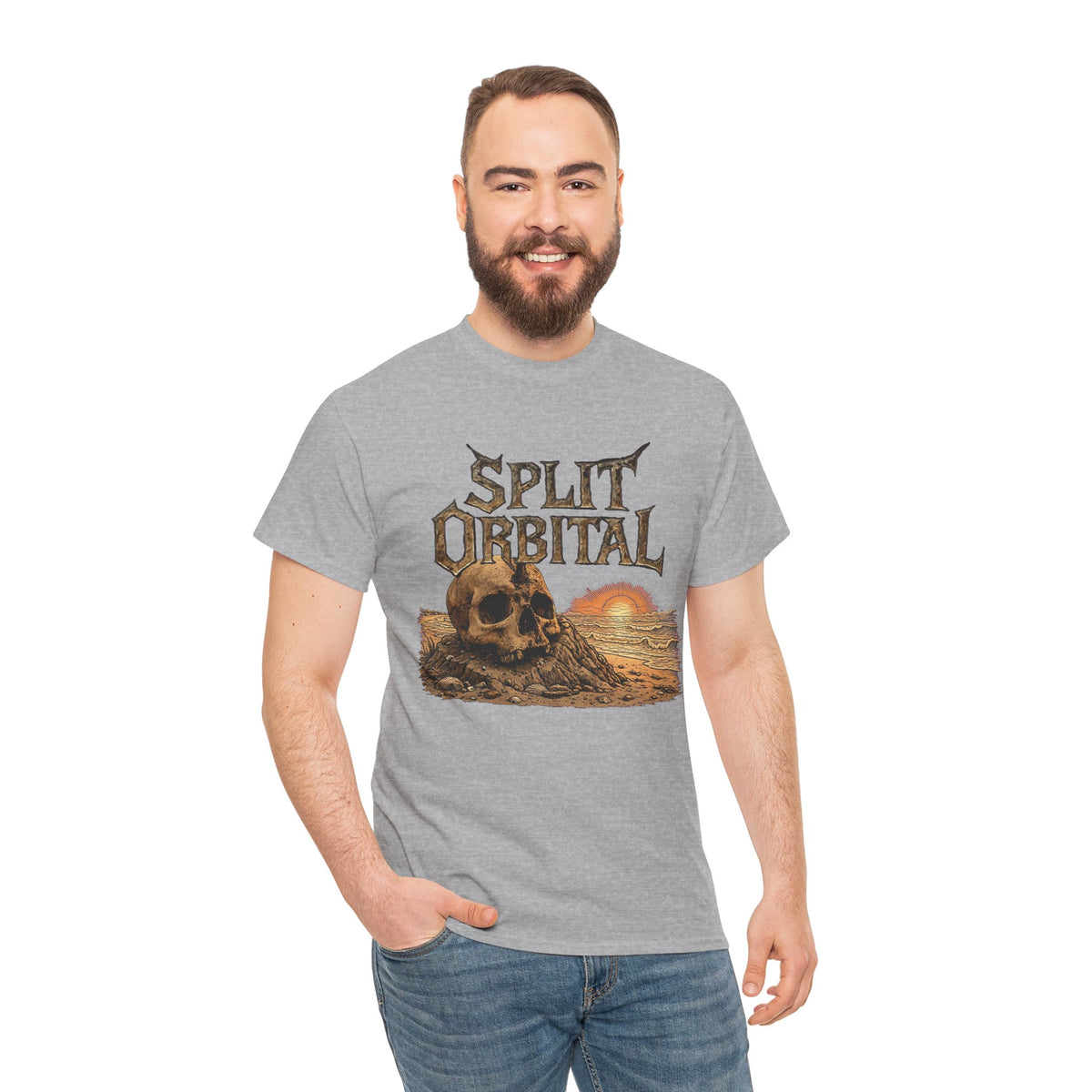 Spilt Orbital Beach Skull Tee