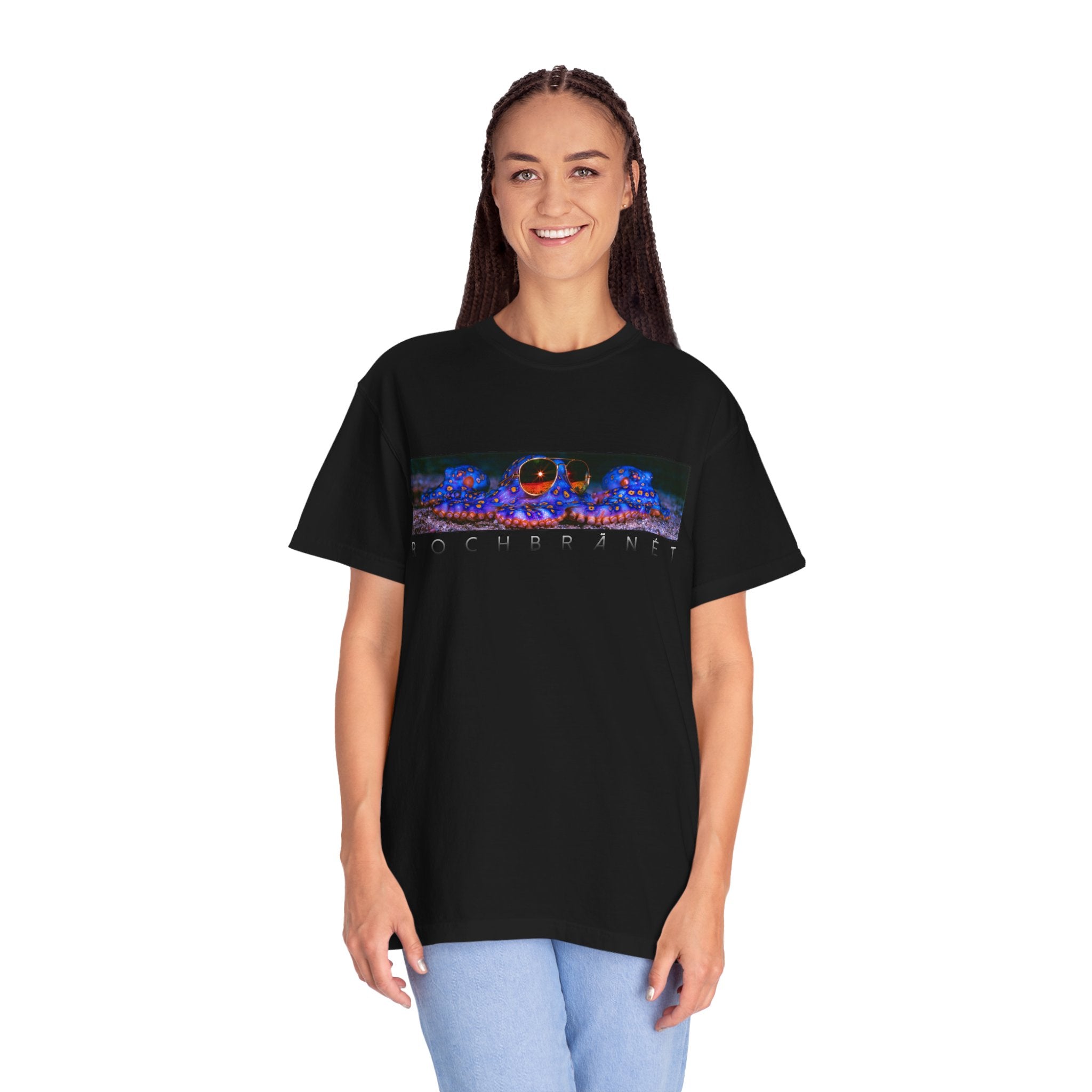 Blue Ring Octopus Graphic T-Shirt
