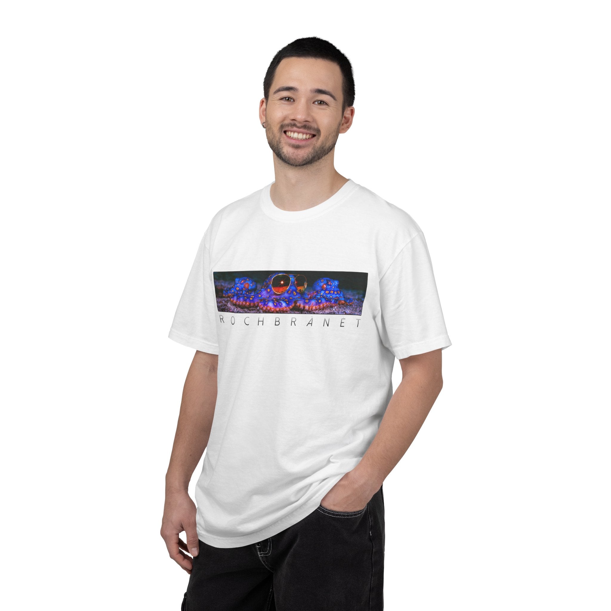 Blue Ring Octopus Graphic T-Shirt