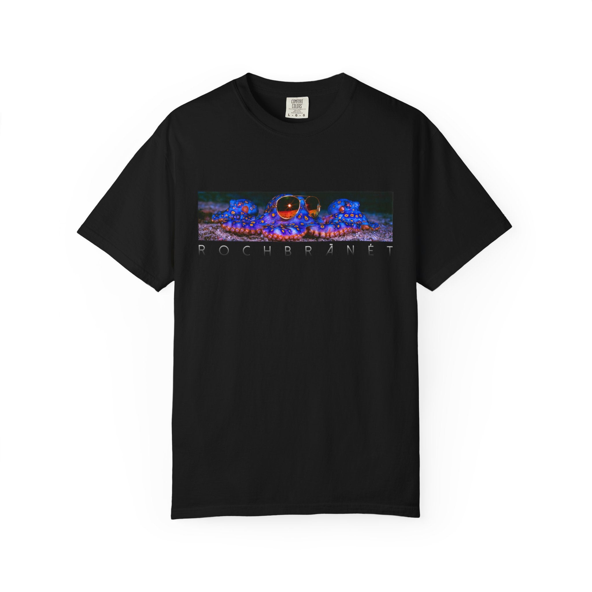 Blue Ring Octopus Graphic T-Shirt
