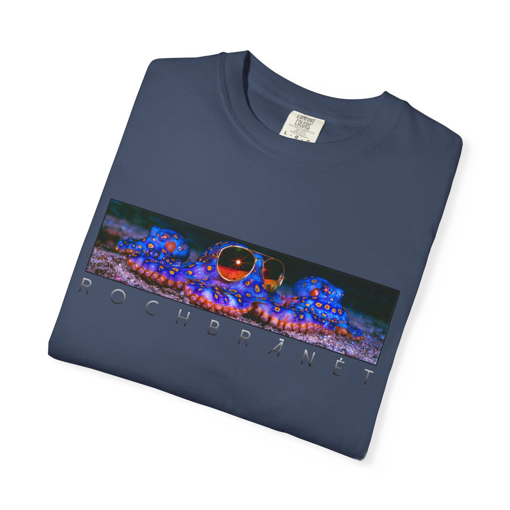 Blue Ring Octopus Graphic T-Shirt