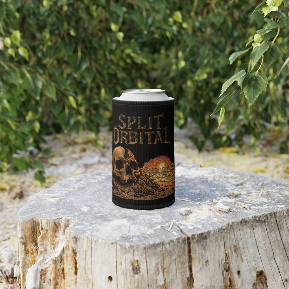 Split Orbital Beach Skull Stubby Cooler