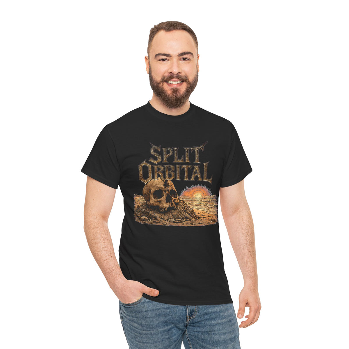 Spilt Orbital Beach Skull Tee